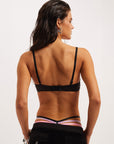 Black Satin Jc Charm Traingle Bra